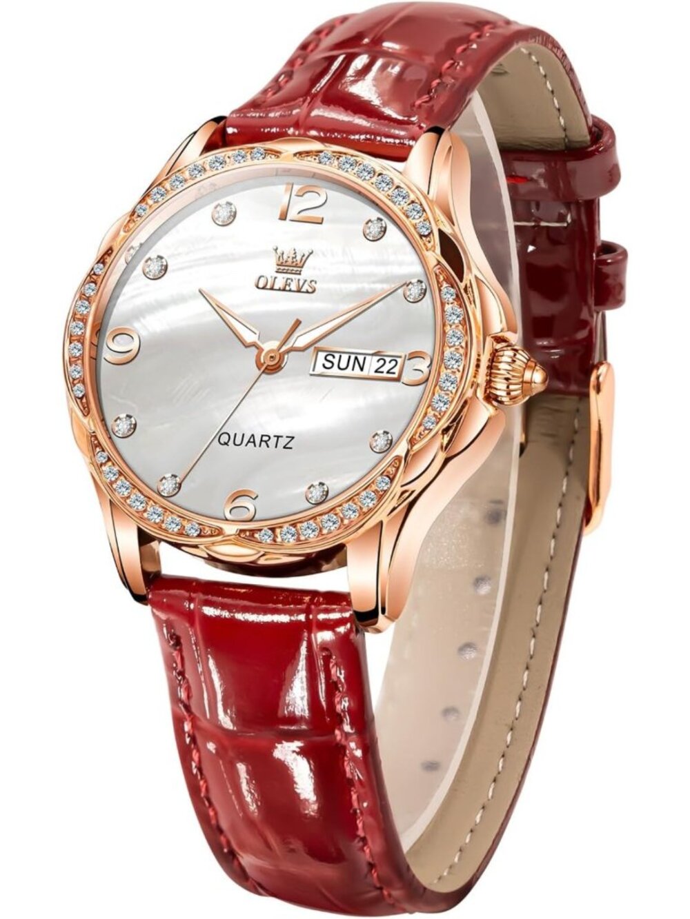Luxury Ceramic Two-Tone Women's Watch | Bling Diamond Accents | Waterproof